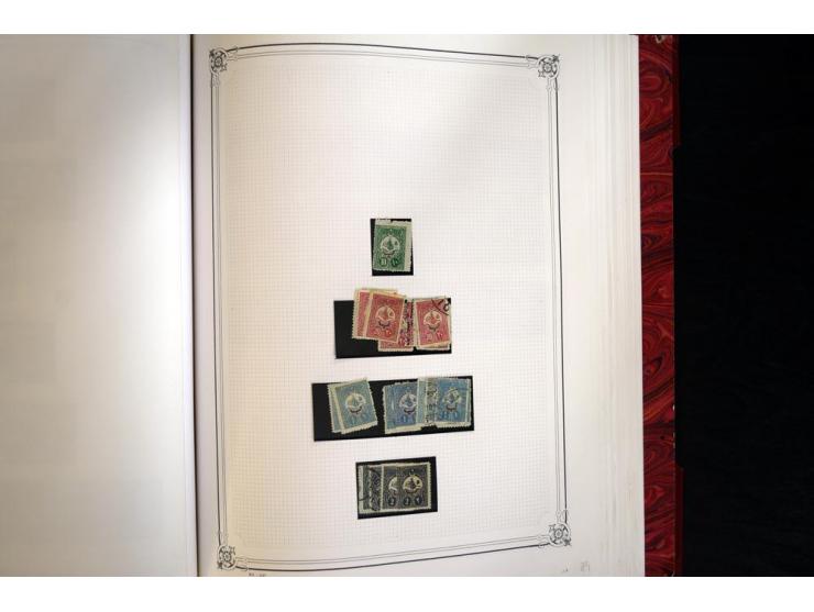 1865/1920, collection in two large Yvert-albums, very specialized with types and perfs, early issues incl. tête-bêche prints,