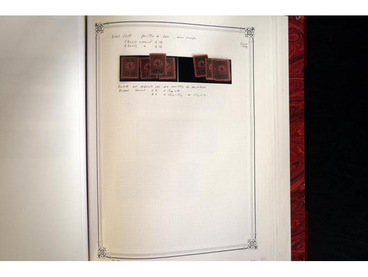 1865/1920, collection in two large Yvert-albums, very specialized with types and perfs, early issues incl. tête-bêche prints,