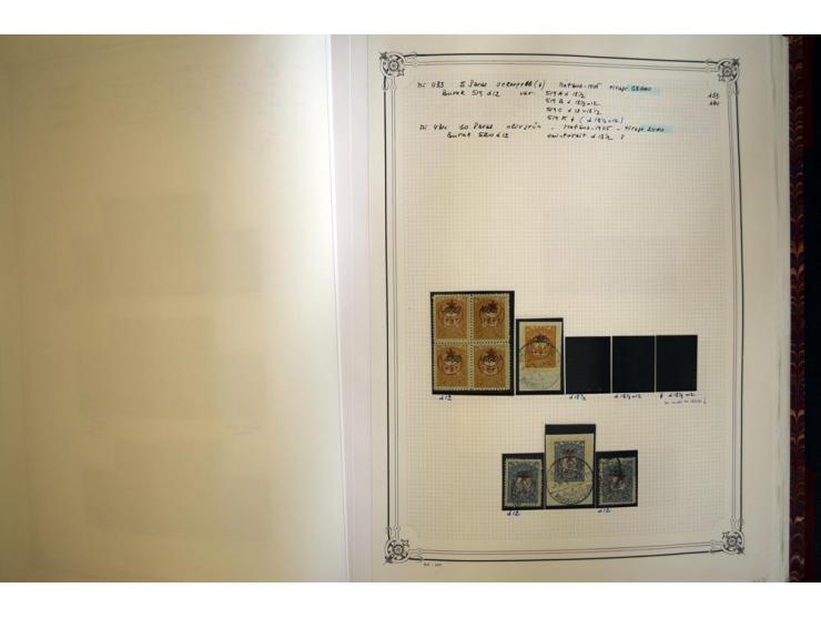 1865/1920, collection in two large Yvert-albums, very specialized with types and perfs, early issues incl. tête-bêche prints,