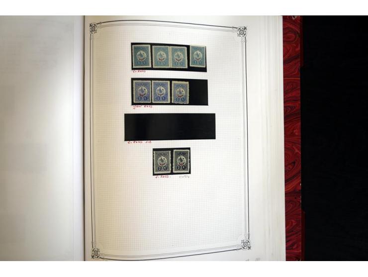 1865/1920, collection in two large Yvert-albums, very specialized with types and perfs, early issues incl. tête-bêche prints,