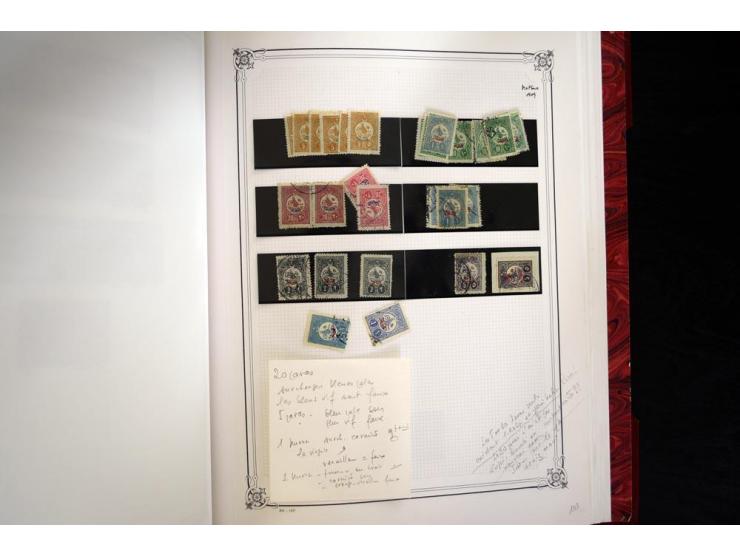 1865/1920, collection in two large Yvert-albums, very specialized with types and perfs, early issues incl. tête-bêche prints,