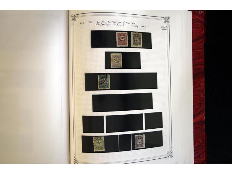 1865/1920, collection in two large Yvert-albums, very specialized with types and perfs, early issues incl. tête-bêche prints,