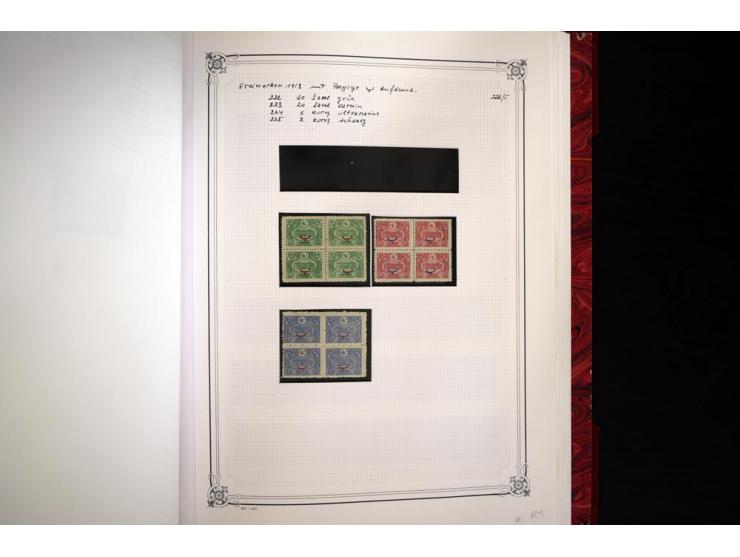 1865/1920, collection in two large Yvert-albums, very specialized with types and perfs, early issues incl. tête-bêche prints,