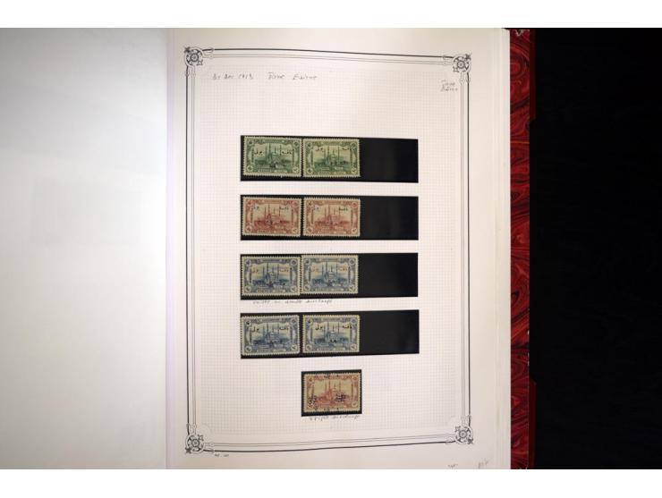 1865/1920, collection in two large Yvert-albums, very specialized with types and perfs, early issues incl. tête-bêche prints,