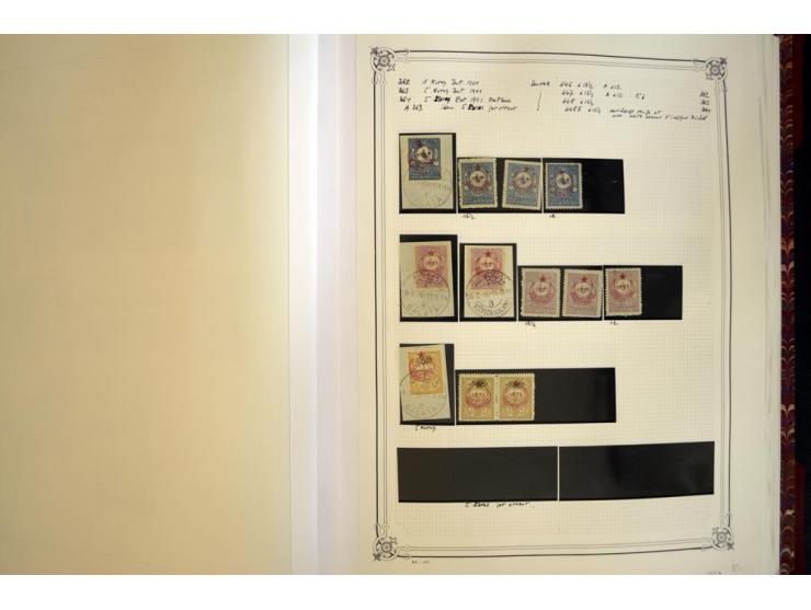 1865/1920, collection in two large Yvert-albums, very specialized with types and perfs, early issues incl. tête-bêche prints,