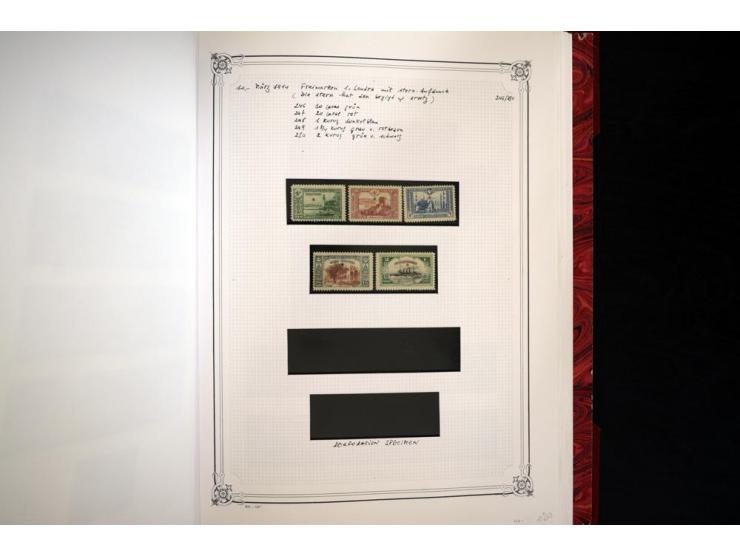 1865/1920, collection in two large Yvert-albums, very specialized with types and perfs, early issues incl. tête-bêche prints,
