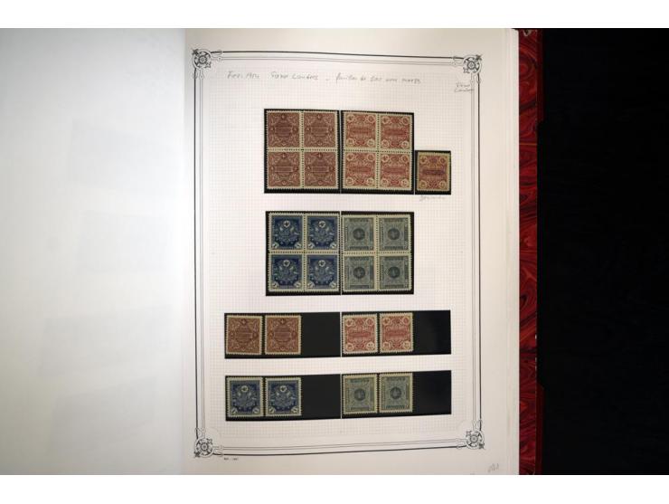 1865/1920, collection in two large Yvert-albums, very specialized with types and perfs, early issues incl. tête-bêche prints,