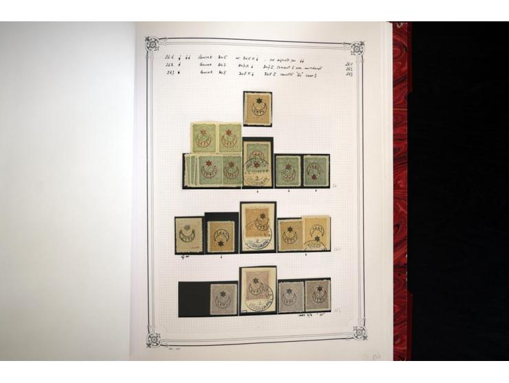 1865/1920, collection in two large Yvert-albums, very specialized with types and perfs, early issues incl. tête-bêche prints,