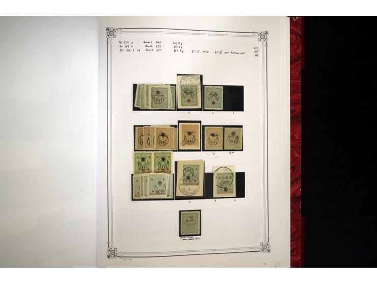 1865/1920, collection in two large Yvert-albums, very specialized with types and perfs, early issues incl. tête-bêche prints,