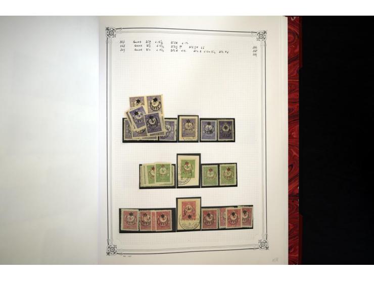 1865/1920, collection in two large Yvert-albums, very specialized with types and perfs, early issues incl. tête-bêche prints,