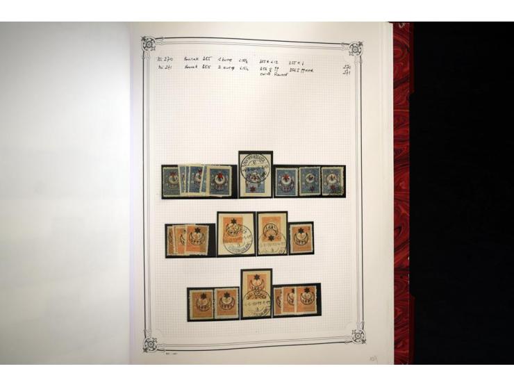 1865/1920, collection in two large Yvert-albums, very specialized with types and perfs, early issues incl. tête-bêche prints,