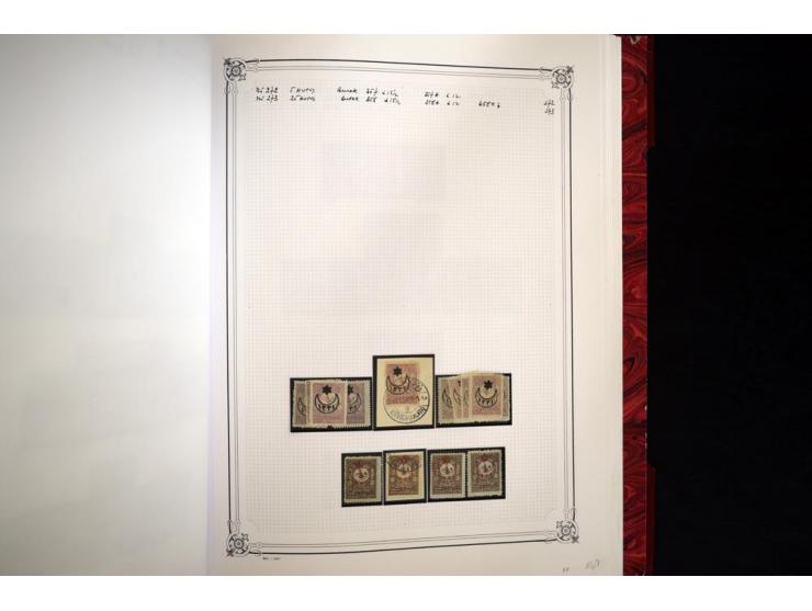 1865/1920, collection in two large Yvert-albums, very specialized with types and perfs, early issues incl. tête-bêche prints,