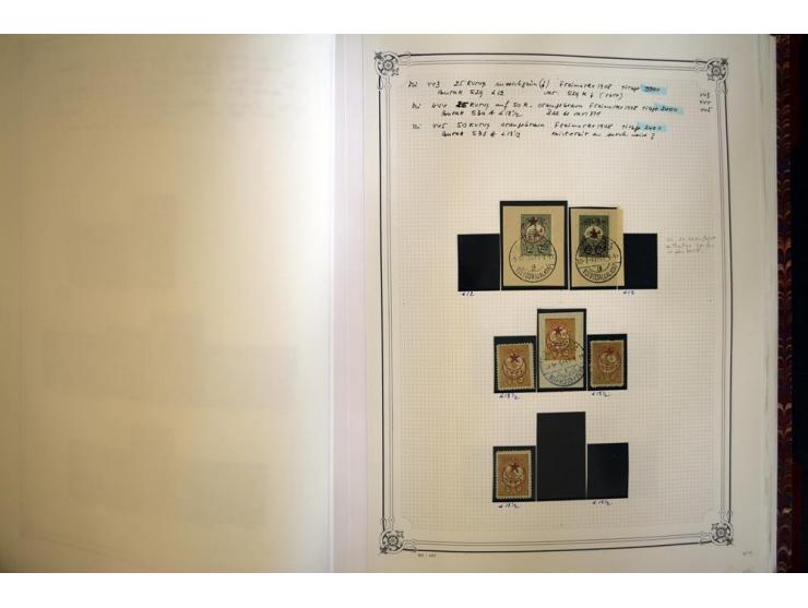 1865/1920, collection in two large Yvert-albums, very specialized with types and perfs, early issues incl. tête-bêche prints,