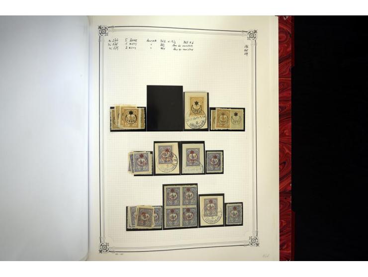 1865/1920, collection in two large Yvert-albums, very specialized with types and perfs, early issues incl. tête-bêche prints,