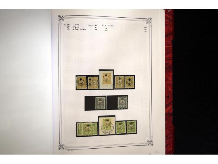 1865/1920, collection in two large Yvert-albums, very specialized with types and perfs, early issues incl. tête-bêche prints,