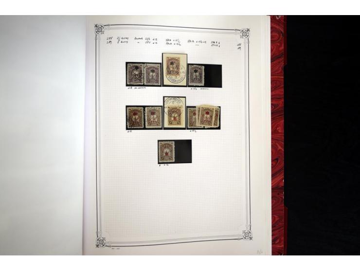 1865/1920, collection in two large Yvert-albums, very specialized with types and perfs, early issues incl. tête-bêche prints,