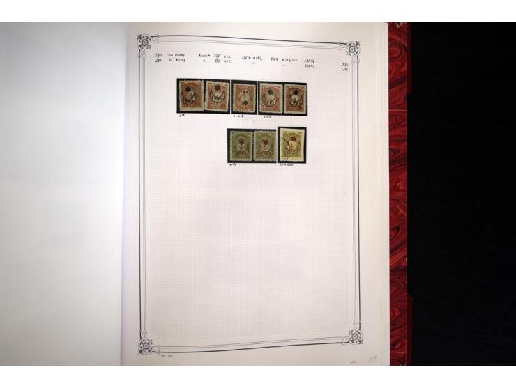 1865/1920, collection in two large Yvert-albums, very specialized with types and perfs, early issues incl. tête-bêche prints,