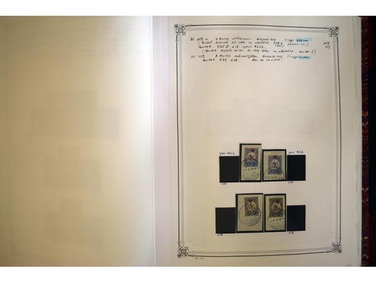 1865/1920, collection in two large Yvert-albums, very specialized with types and perfs, early issues incl. tête-bêche prints,