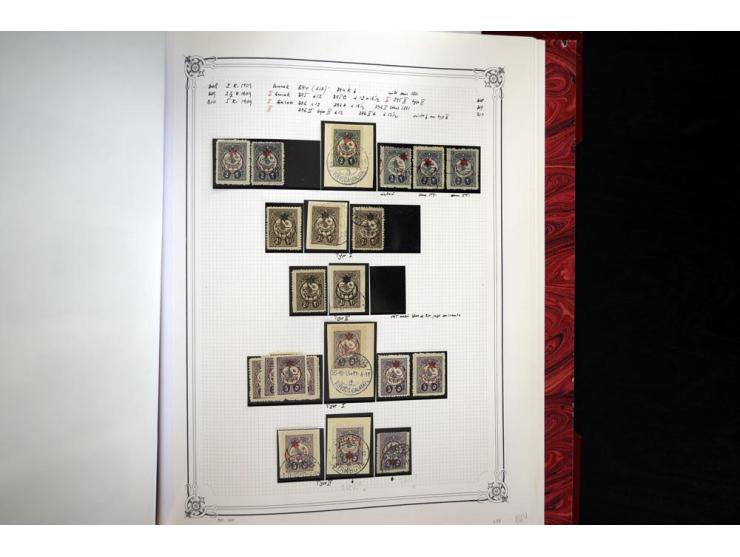 1865/1920, collection in two large Yvert-albums, very specialized with types and perfs, early issues incl. tête-bêche prints,
