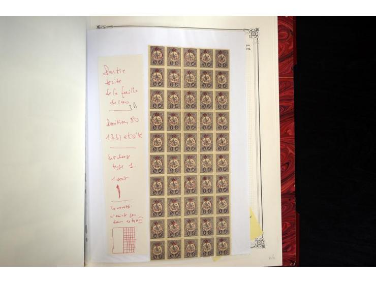 1865/1920, collection in two large Yvert-albums, very specialized with types and perfs, early issues incl. tête-bêche prints,