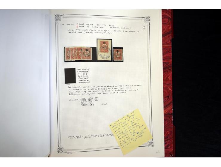1865/1920, collection in two large Yvert-albums, very specialized with types and perfs, early issues incl. tête-bêche prints,