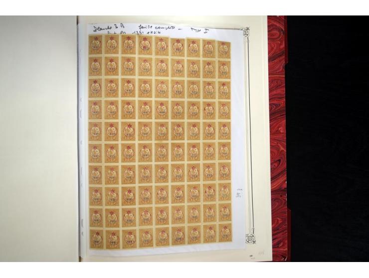 1865/1920, collection in two large Yvert-albums, very specialized with types and perfs, early issues incl. tête-bêche prints,