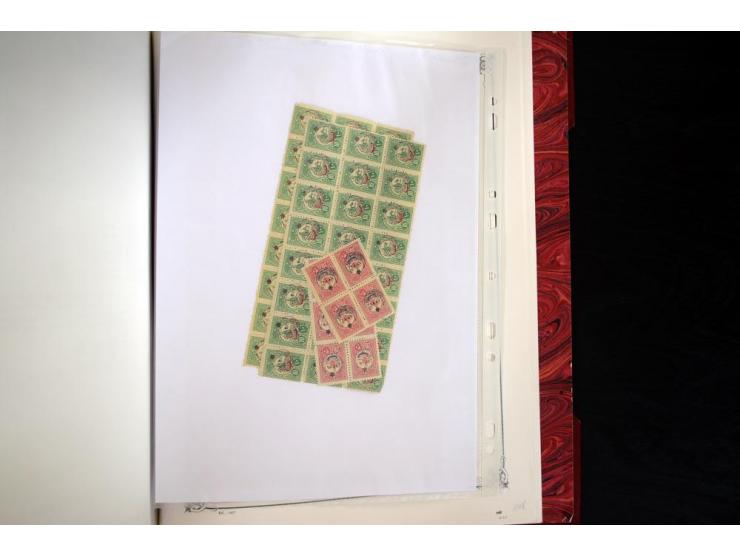 1865/1920, collection in two large Yvert-albums, very specialized with types and perfs, early issues incl. tête-bêche prints,