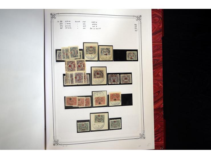 1865/1920, collection in two large Yvert-albums, very specialized with types and perfs, early issues incl. tête-bêche prints,