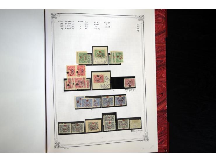 1865/1920, collection in two large Yvert-albums, very specialized with types and perfs, early issues incl. tête-bêche prints,