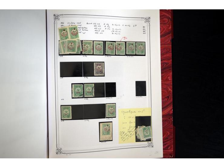 1865/1920, collection in two large Yvert-albums, very specialized with types and perfs, early issues incl. tête-bêche prints,