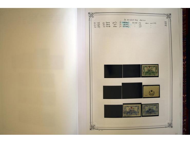 1865/1920, collection in two large Yvert-albums, very specialized with types and perfs, early issues incl. tête-bêche prints,