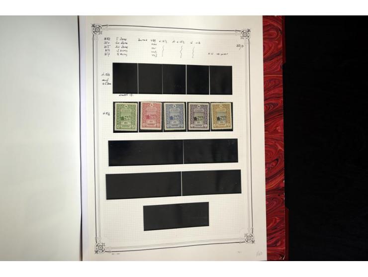 1865/1920, collection in two large Yvert-albums, very specialized with types and perfs, early issues incl. tête-bêche prints,
