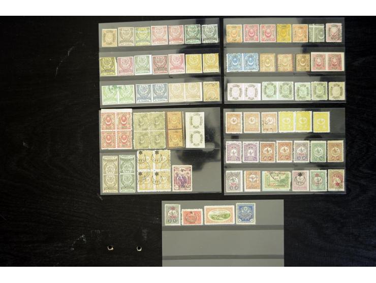 1865/1920, collection in two large Yvert-albums, very specialized with types and perfs, early issues incl. tête-bêche prints,
