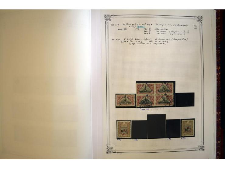 1865/1920, collection in two large Yvert-albums, very specialized with types and perfs, early issues incl. tête-bêche prints,