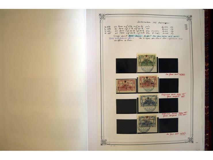1865/1920, collection in two large Yvert-albums, very specialized with types and perfs, early issues incl. tête-bêche prints,