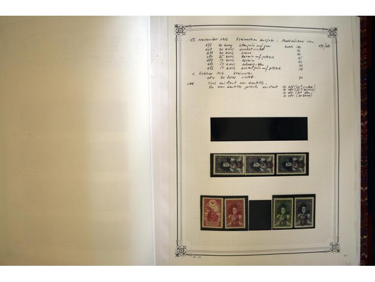 1865/1920, collection in two large Yvert-albums, very specialized with types and perfs, early issues incl. tête-bêche prints,