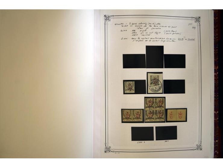 1865/1920, collection in two large Yvert-albums, very specialized with types and perfs, early issues incl. tête-bêche prints,