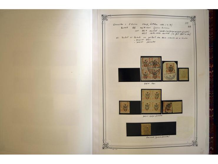 1865/1920, collection in two large Yvert-albums, very specialized with types and perfs, early issues incl. tête-bêche prints,