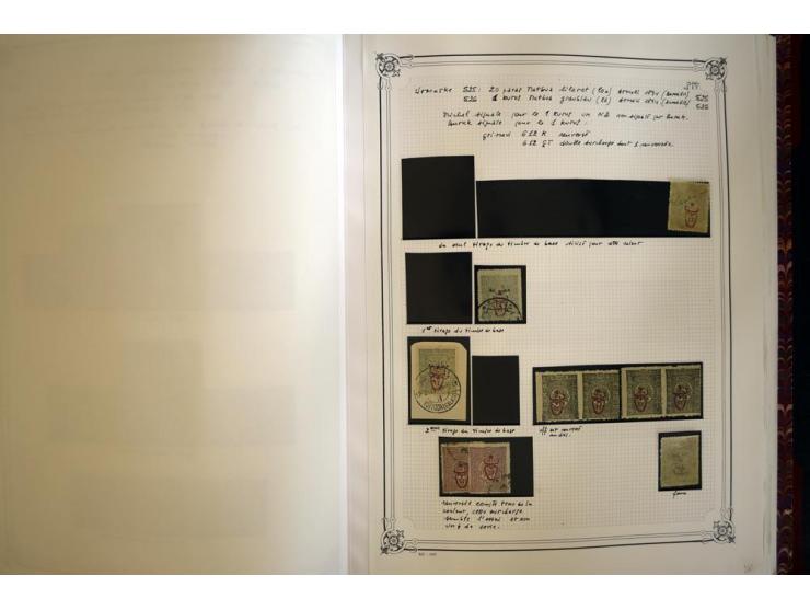 1865/1920, collection in two large Yvert-albums, very specialized with types and perfs, early issues incl. tête-bêche prints,