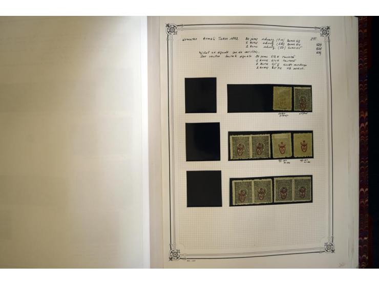 1865/1920, collection in two large Yvert-albums, very specialized with types and perfs, early issues incl. tête-bêche prints,