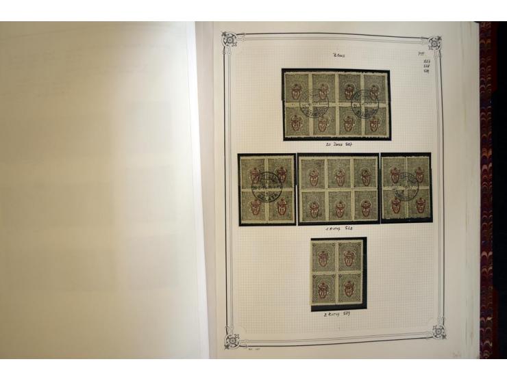 1865/1920, collection in two large Yvert-albums, very specialized with types and perfs, early issues incl. tête-bêche prints,