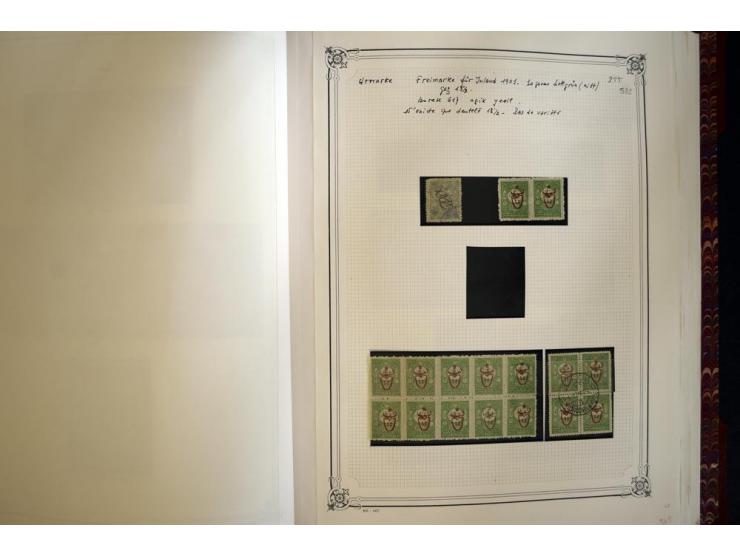 1865/1920, collection in two large Yvert-albums, very specialized with types and perfs, early issues incl. tête-bêche prints,