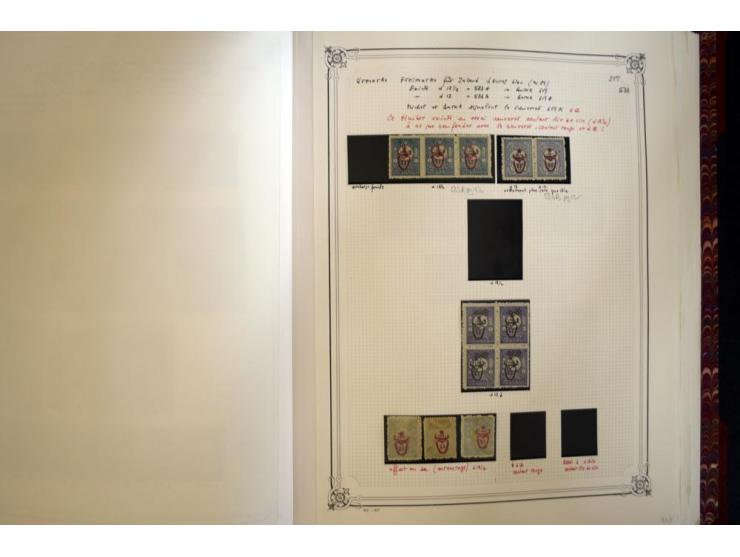 1865/1920, collection in two large Yvert-albums, very specialized with types and perfs, early issues incl. tête-bêche prints,