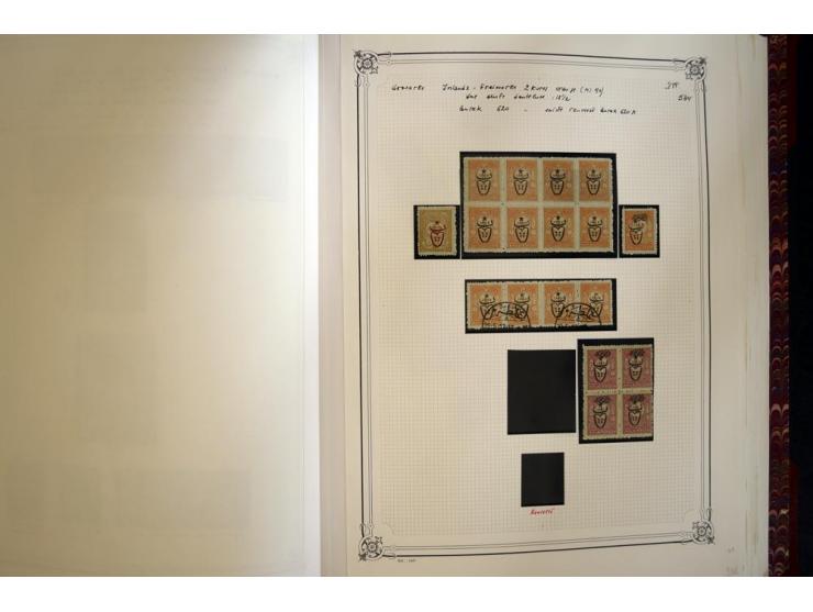 1865/1920, collection in two large Yvert-albums, very specialized with types and perfs, early issues incl. tête-bêche prints,