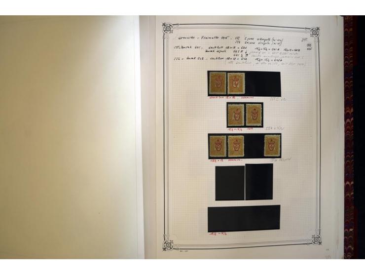 1865/1920, collection in two large Yvert-albums, very specialized with types and perfs, early issues incl. tête-bêche prints,