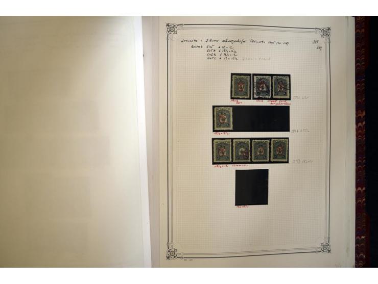 1865/1920, collection in two large Yvert-albums, very specialized with types and perfs, early issues incl. tête-bêche prints,