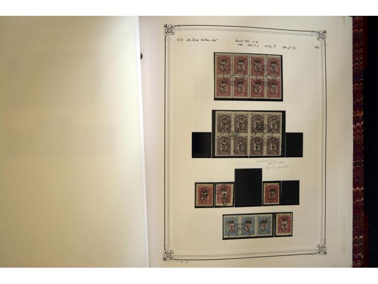 1865/1920, collection in two large Yvert-albums, very specialized with types and perfs, early issues incl. tête-bêche prints,