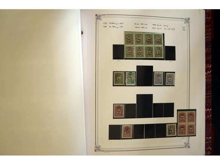 1865/1920, collection in two large Yvert-albums, very specialized with types and perfs, early issues incl. tête-bêche prints,