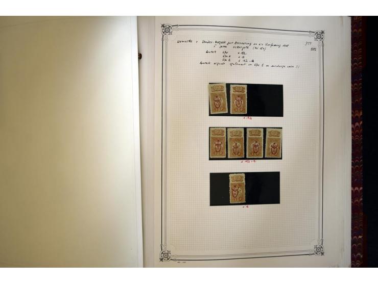 1865/1920, collection in two large Yvert-albums, very specialized with types and perfs, early issues incl. tête-bêche prints,