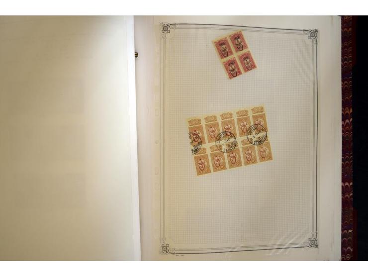1865/1920, collection in two large Yvert-albums, very specialized with types and perfs, early issues incl. tête-bêche prints,